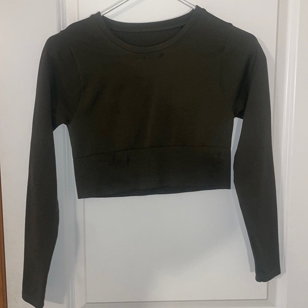 Aerie Atheltic Cropped Long Sleeve